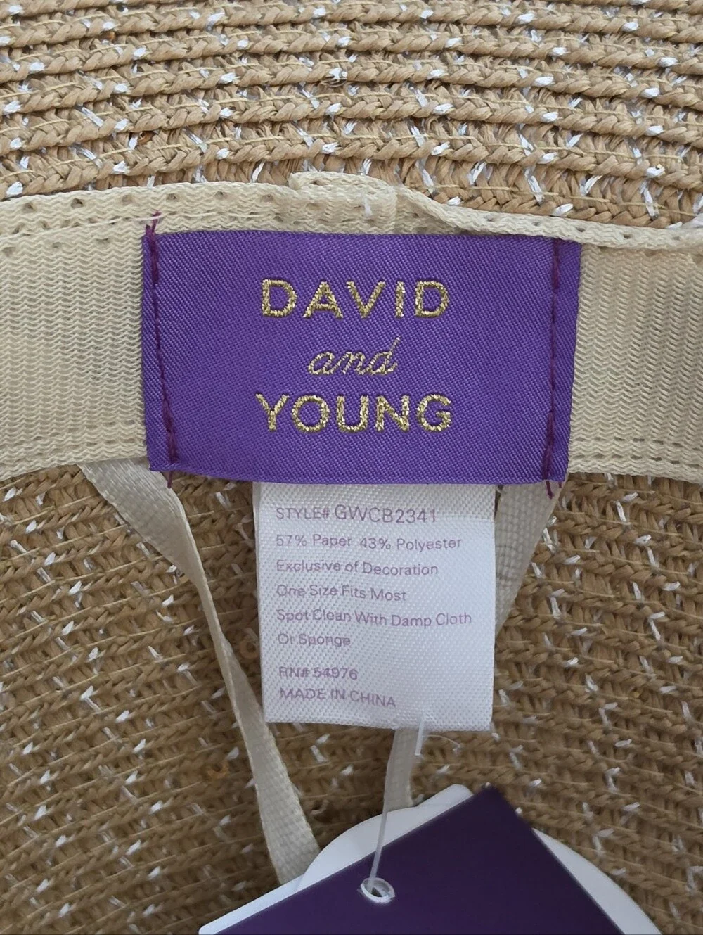 David and Young Sequin & Stone Straw Cowboy Hat